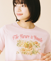CONICHIWA BONJOUR（コンニチハボンジュール）の「Fleur ang pang tea (pink)（Tシャツ/カットソー）」
