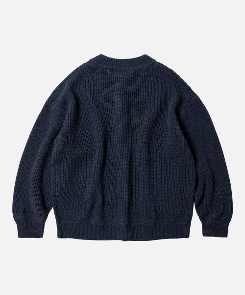 FRIZMWORKS(フリズムワークス)の「HEAVY WOOL ROUND CARDIGAN _ INDIGO(カーディガン/ボレロ・メンズ・その他・SMALL/MEDIUM/LARGE/X-LARGE)」の2枚目の写真