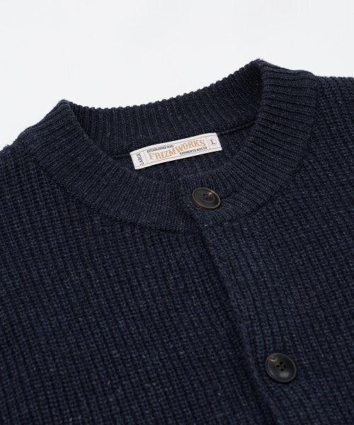 FRIZMWORKS(フリズムワークス)の「HEAVY WOOL ROUND CARDIGAN _ INDIGO(カーディガン/ボレロ・メンズ・その他・SMALL/MEDIUM/LARGE/X-LARGE)」の3枚目の写真