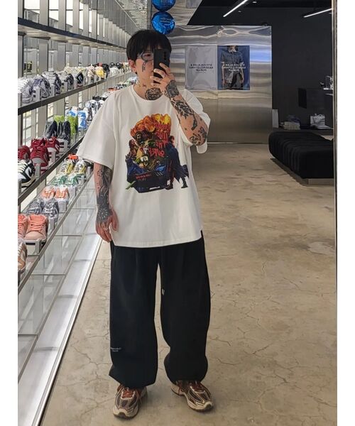 MUSINSA STANDARD（ムシンサスタンダード）の「ワイドスウェットパンツ[ブラック]（スウェットパンツ・メンズ・その他・LARGE/X-LARGE/XX-LARGE/SMALL/MEDIUM）」の11枚目の写真