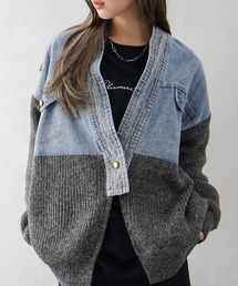 SpRay | デニム切替ニットカーディガン(カーディガン/ボレロ)