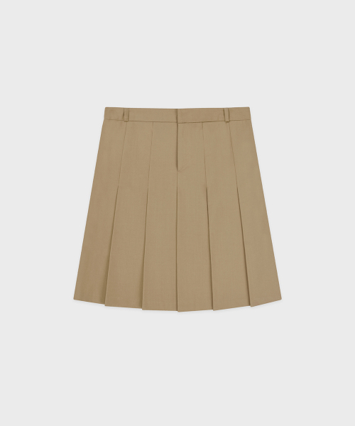 SINOON(シヌーン)の「Sinoon Pleated Midi Skirt (Beige)(スカート・レディース・ベージュ・SMALL)」の5枚目の写真