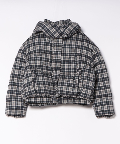 セール】チェック柄ダウンジャケット（ダウンジャケット/コート