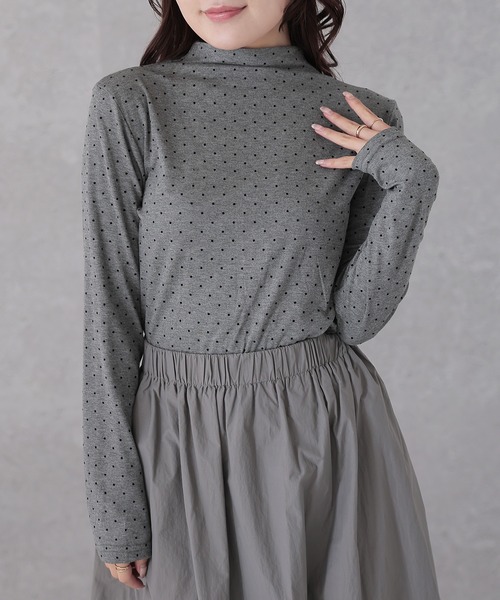 Lace Ladies(レースレディース)の「【2点セット】ドット トップス × Vネック マキシ ワンピース(ワンピース・レディース・グレー・L)」の10枚目の写真