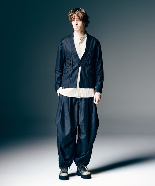 glamb（グラム）の「Stand Collar Shirt / スタンドカラーシャツ（シャツ/ブラウス・メンズ・ネイビー/マスタード/ホワイト・S/M/L）」の14枚目の写真