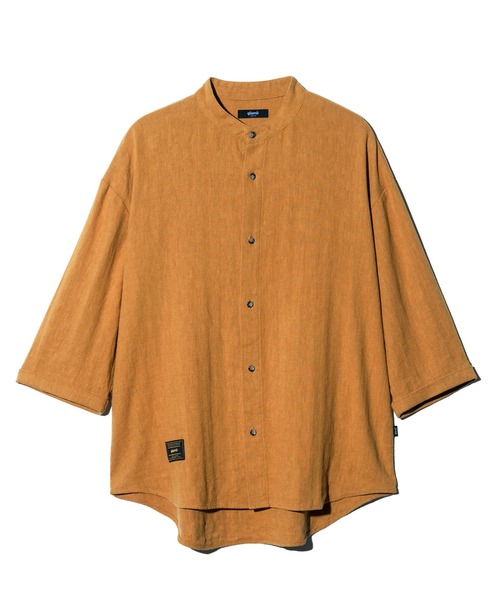 glamb（グラム）の「Stand Collar Shirt / スタンドカラーシャツ（シャツ/ブラウス・メンズ・ネイビー/マスタード/ホワイト・S/M/L）」の6枚目の写真