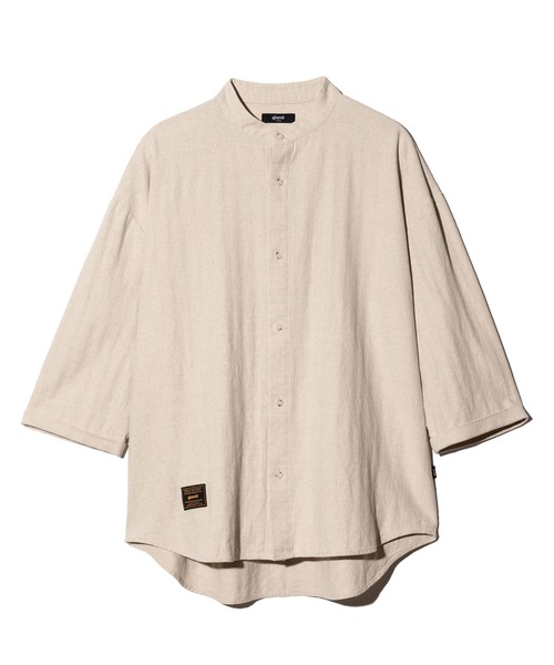 glamb（グラム）の「Stand Collar Shirt / スタンドカラーシャツ（シャツ/ブラウス・メンズ・ネイビー/マスタード/ホワイト・S/M/L）」の4枚目の写真