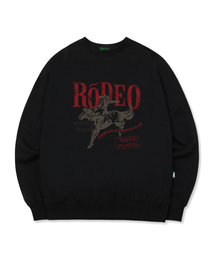 ESCF RODEO プリント スウェット ブラック
