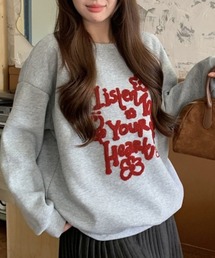 logo&flower retro sweat