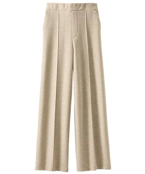 BELLUNA PLUS(ベルーナ)の「圧縮ニット素材ワイドパンツ(その他パンツ・レディース・ブラック/チャコール/ベージュ・X-LARGE/LARGE/MEDIUM/SMALL)」の19枚目の写真