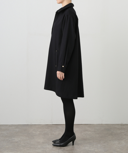 La TOTALITE(ラトータリテ)の「【洗える】スキッパーチュニックワンピース(ワンピース・レディース・ブラック/アイボリー・FREE)」の15枚目の写真