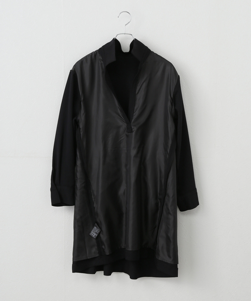 La TOTALITE(ラトータリテ)の「【洗える】スキッパーチュニックワンピース(ワンピース・レディース・ブラック/アイボリー・FREE)」の6枚目の写真