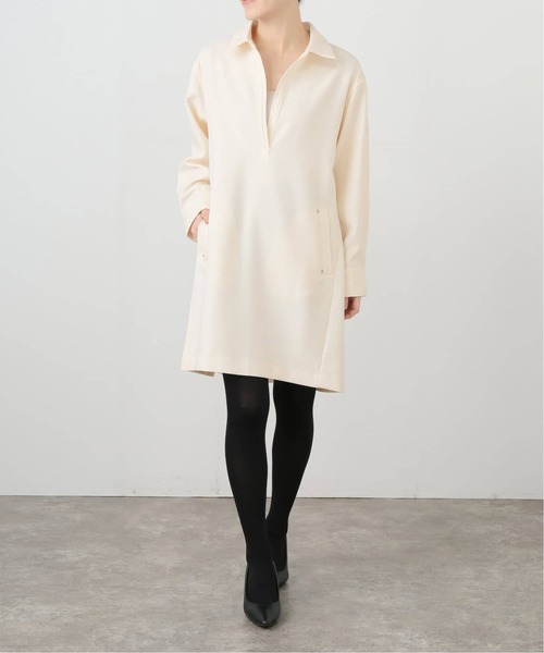 La TOTALITE(ラトータリテ)の「【洗える】スキッパーチュニックワンピース(ワンピース・レディース・ブラック/アイボリー・FREE)」の20枚目の写真