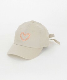 green label relaxing | フラワーハート刺しゅう バックリボン キャップ / CAP / キッズ(キャップ)