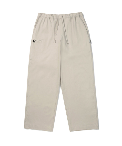 コットンワイドストレートイージーパンツライトグレー（その他パンツ