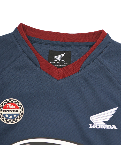 PHYPS MOTORCYCLE（フィップスモーターサイクル）の「Motorcycle Artwork Color Block Long Sleeve Navy（Tシャツ/カットソー・レディース・その他・LARGE/X-LARGE/SMALL/MEDIUM）」の3枚目の写真