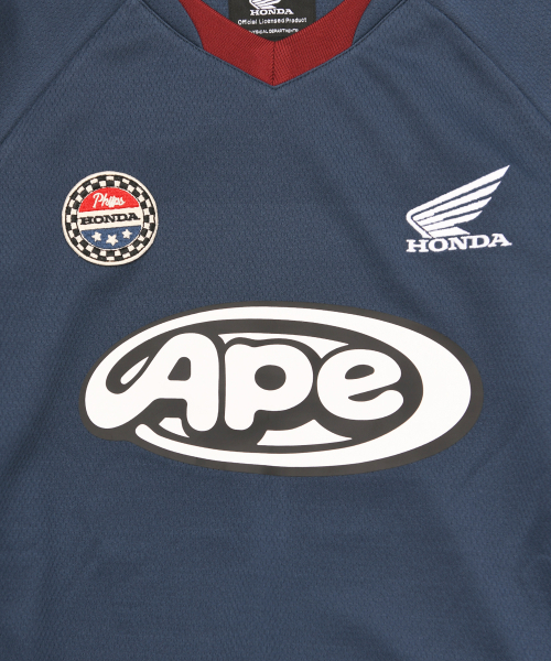 PHYPS MOTORCYCLE（フィップスモーターサイクル）の「Motorcycle Artwork Color Block Long Sleeve Navy（Tシャツ/カットソー・レディース・その他・LARGE/X-LARGE/SMALL/MEDIUM）」の4枚目の写真