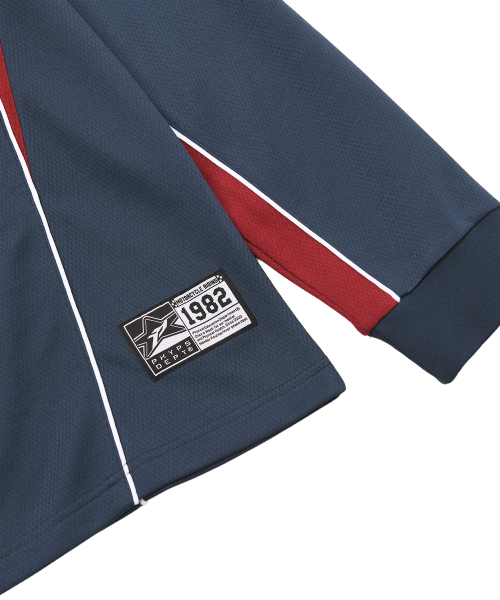 PHYPS MOTORCYCLE（フィップスモーターサイクル）の「Motorcycle Artwork Color Block Long Sleeve Navy（Tシャツ/カットソー・レディース・その他・LARGE/X-LARGE/SMALL/MEDIUM）」の5枚目の写真