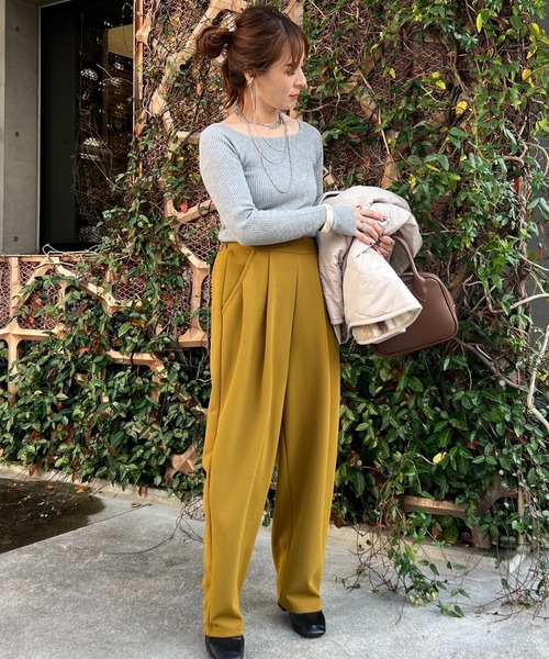 zena（ジェナ）の「デコルテリブニット（ニット/セーター・レディース・ブラック/グレー・M）」の4枚目の写真