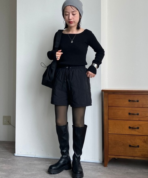 zena（ジェナ）の「デコルテリブニット（ニット/セーター・レディース・ブラック/グレー・M）」の18枚目の写真