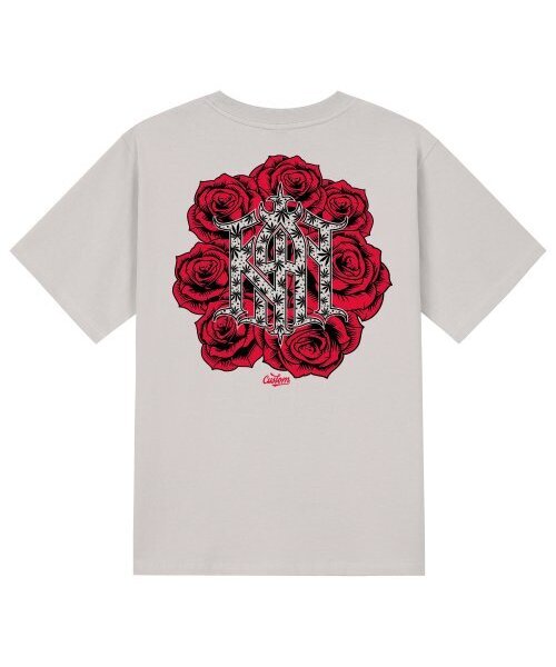 KAN6312(カン6312)の「KTC0154 チカーノローズ 半袖Tシャツ - ベージュ(Tシャツ/カットソー・メンズ・その他・SMALL/MEDIUM/LARGE/X-LARGE)」の1枚目の写真