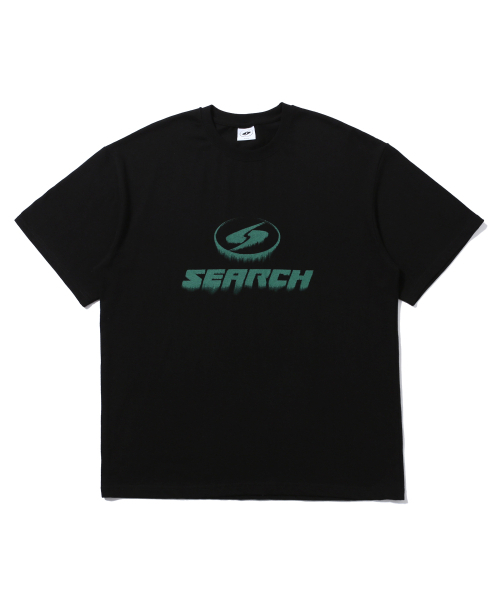 SEARCH410(サーチ410)の「ブリードロゴ半袖Tシャツブラック-グリーン(Tシャツ/カットソー・メンズ・その他・LARGE/MEDIUM)」の1枚目の写真