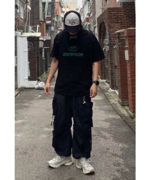 SEARCH410(サーチ410)の「ブリードロゴ半袖Tシャツブラック-グリーン(Tシャツ/カットソー・メンズ・その他・LARGE/MEDIUM)」の6枚目の写真