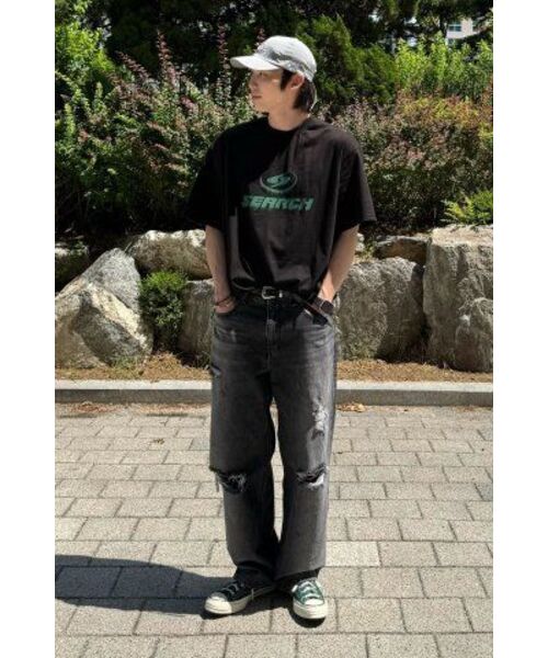 SEARCH410(サーチ410)の「ブリードロゴ半袖Tシャツブラック-グリーン(Tシャツ/カットソー・メンズ・その他・LARGE/MEDIUM)」の9枚目の写真