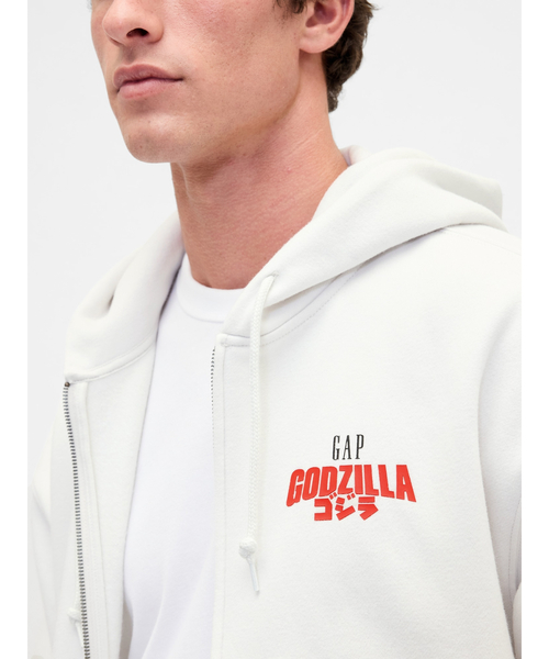 セール】ゴジラ ビンテージソフトグラフィック GAPロゴ ジップアップ