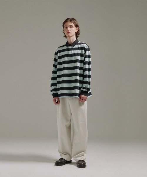 BLANKROOM(ブランクルーム)の「ラグビーTシャツ_MINT / BLACK(ポロシャツ・レディース・その他・1/2)」の2枚目の写真