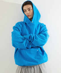 bounDary（バウンダリー）の「ヘビーウェイトオーバーサイズウォーマーフード[アクアブルー]（パーカー）」