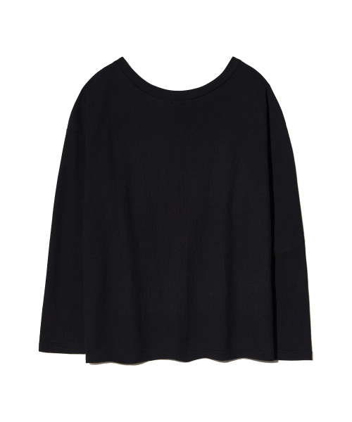 PIECEMAKER（ピースメーカー）の「FLOWER OFF-SHOULDER WAFFLE LS (BLACK)（Tシャツ/カットソー・レディース・その他・FREE）」の6枚目の写真