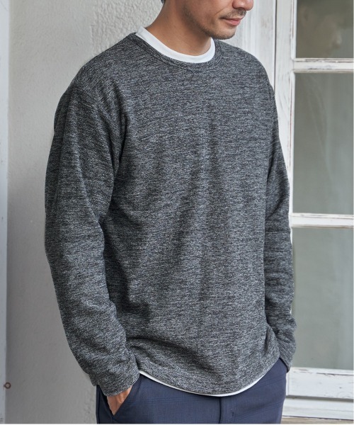 ikka（イッカ）の「【2点セット】メランジ裏起毛インナーセット（アンサンブル・メンズ・ベージュ/ネイビー/ピンク/グリーン/ブラック・M/L/XL/S）」の2枚目の写真