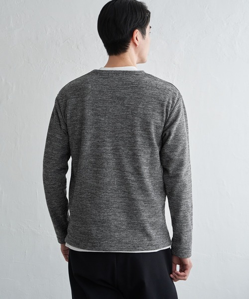 ikka（イッカ）の「【2点セット】メランジ裏起毛インナーセット（アンサンブル・メンズ・ベージュ/ネイビー/ピンク/グリーン/ブラック・M/L/XL/S）」の15枚目の写真