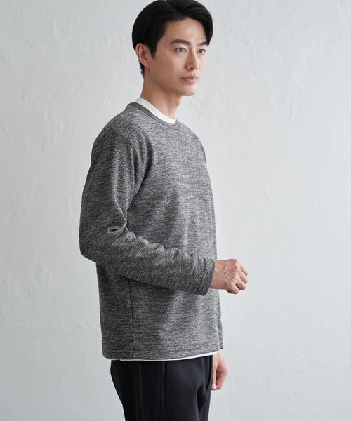 ikka（イッカ）の「【2点セット】メランジ裏起毛インナーセット（アンサンブル・メンズ・ベージュ/ネイビー/ピンク/グリーン/ブラック・M/L/XL/S）」の14枚目の写真