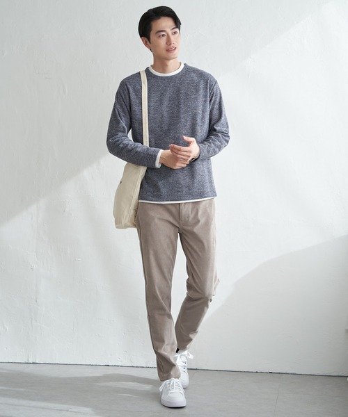 ikka（イッカ）の「【2点セット】メランジ裏起毛インナーセット（アンサンブル・メンズ・ベージュ/ネイビー/ピンク/グリーン/ブラック・M/L/XL/S）」の17枚目の写真