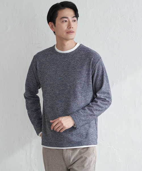 ikka（イッカ）の「【2点セット】メランジ裏起毛インナーセット（アンサンブル・メンズ・ベージュ/ネイビー/ピンク/グリーン/ブラック・M/L/XL/S）」の16枚目の写真