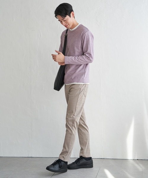 ikka（イッカ）の「【2点セット】メランジ裏起毛インナーセット（アンサンブル・メンズ・ベージュ/ネイビー/ピンク/グリーン/ブラック・M/L/XL/S）」の21枚目の写真