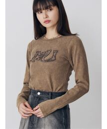 MURUA | パッチロゴフェードトップス(Tシャツ/カットソー)