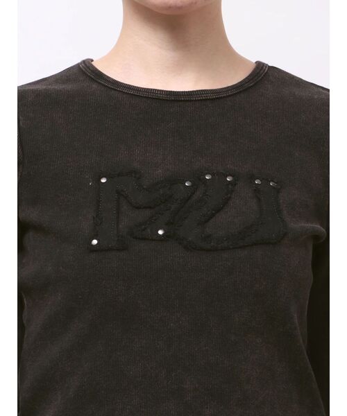 MURUA（ムルーア）の「パッチロゴフェードトップス（Tシャツ/カットソー・レディース・ネイビー/ブラウン/ブラック・FREE）」の6枚目の写真