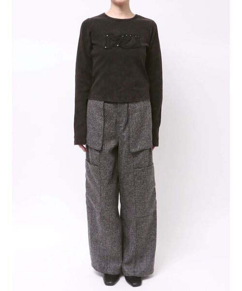 MURUA（ムルーア）の「パッチロゴフェードトップス（Tシャツ/カットソー・レディース・ネイビー/ブラウン/ブラック・FREE）」の10枚目の写真