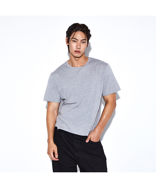 RVD(アールブイディー)の「クロップレギュラーフィット半袖Tシャツ(グレー)(Tシャツ/カットソー・メンズ・その他・LARGE/X-LARGE/2XL)」の1枚目の写真