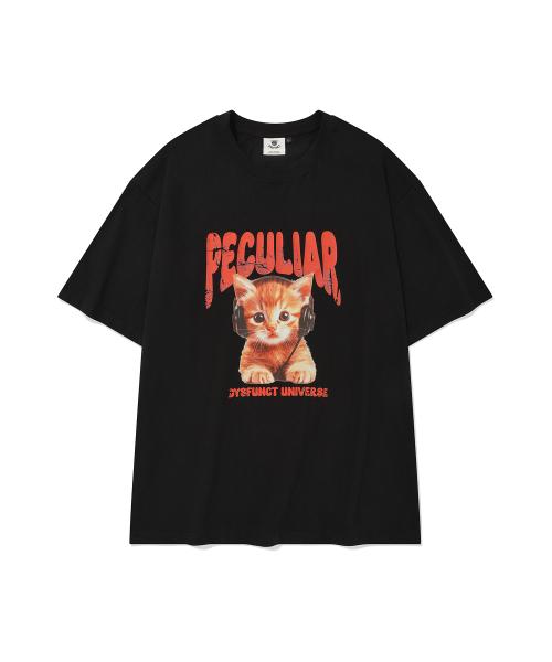 DYSFUNCT(ディスファンクト)の「PECULIAR KITTY T-SHIRT(BLACK)(Tシャツ/カットソー・メンズ・その他・SMALL/MEDIUM/LARGE)」の1枚目の写真