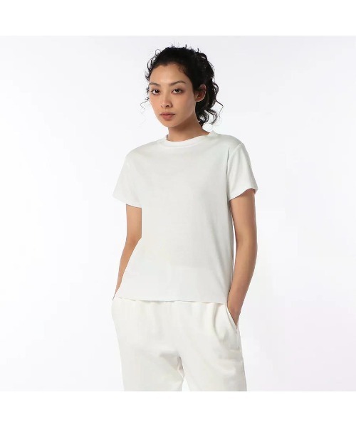 Beyond Basics(ビヨンド ベーシックス)の「GOAT / COMPACT SHORT SLEEVE TEE(Tシャツ/カットソー・レディース・ブラック/オリーブ/アイボリー/ライトイエロー/ダークネイビー/ダークグレー・S/M)」の3枚目の写真