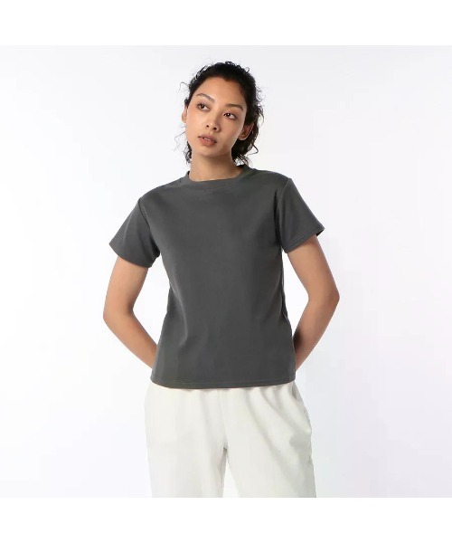 Beyond Basics(ビヨンド ベーシックス)の「GOAT / COMPACT SHORT SLEEVE TEE(Tシャツ/カットソー・レディース・ブラック/オリーブ/アイボリー/ライトイエロー/ダークネイビー/ダークグレー・S/M)」の1枚目の写真