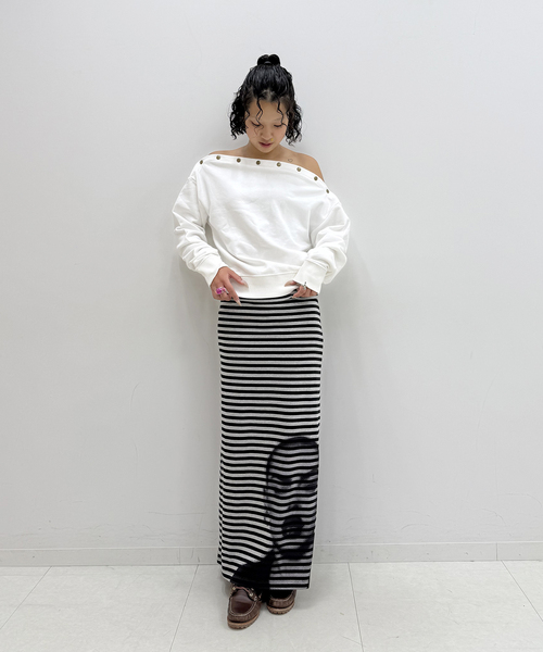 追加3》ボーダープリントスカート（スカート）｜Oriens JOURNAL