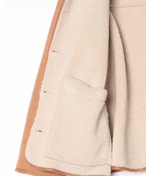 FREE STYLISTS(フリー スタイリスト)の「YUGA_YGMC 2-way suede-like boa coat(テーラードジャケット・レディース・キャメル/ブラウン・FREE)」の4枚目の写真