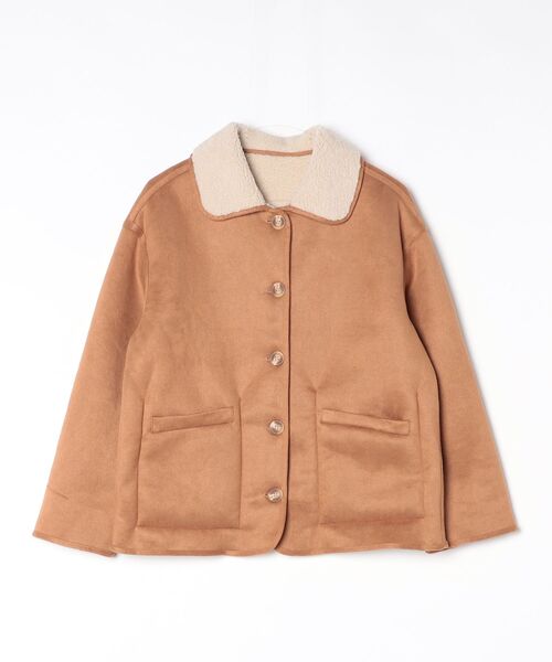 FREE STYLISTS(フリー スタイリスト)の「YUGA_YGMC 2-way suede-like boa coat(テーラードジャケット・レディース・キャメル/ブラウン・FREE)」の11枚目の写真