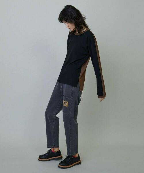 FRAPBOIS（フラボア）の「ムーブデニム2 デニムパンツ（その他パンツ・レディース・ネイビー/ブラック・0/1/2/3）」の16枚目の写真