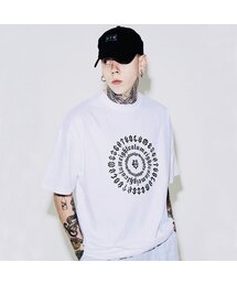 EVロゴマンデラオーバーサイズ半袖Tシャツ(ホワイト)